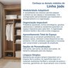Guarda-roupa Modular 40cm 1 Porta com Prateleiras Jade CabeCasa MadeiraMadeira - 11