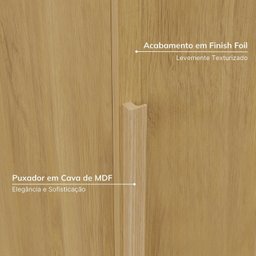 Guarda-roupa Modular 40cm 1 Porta com Prateleiras Jade Cabecasa Madeiramadeira - 5