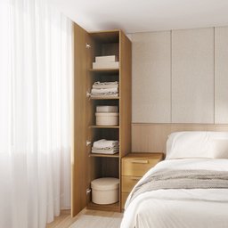 Guarda-roupa Modular 40cm 1 Porta com Prateleiras Jade Cabecasa Madeiramadeira - 9