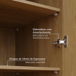 Guarda-roupa Modular 40cm 1 Porta com Prateleiras Jade Cabecasa Madeiramadeira - 6