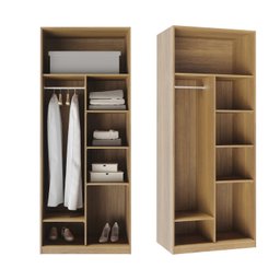 Guarda-roupa Modular 80cm sem Portas com Prateleiras Jade Cabecasa Madeiramadeira - 5