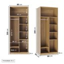 Ver imagem 4 de Guarda-roupa Modular 80cm sem Portas com Prateleiras Jade CabeCasa MadeiraOriginals