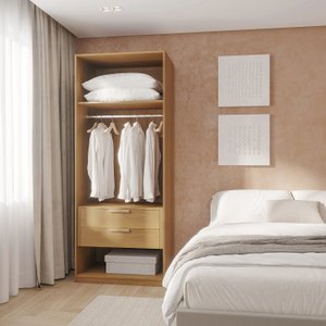 Guarda-roupa Modular 80cm sem Portas com Gaveteiro Jade Cabecasa Madeiramadeira