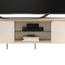 Ver imagem 5 de Rack para TV até 75 Polegadas 100% MDF 241cm Curvo Ariana Branco
