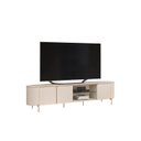 Ver imagem 2 de Rack para TV até 75 Polegadas 100% MDF 241cm Curvo Ariana Branco