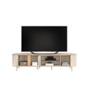 Ver imagem 4 de Rack para TV até 75 Polegadas 100% MDF 241cm Curvo Ariana Branco
