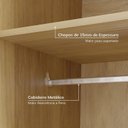 Ver imagem 5 de Guarda-Roupa de Canto Reto Planejado 95cm sem Portas com Cabideiros Jade CabeCasa MadeiraOriginals Amarelo/Avelã