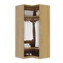 Ver imagem 2 de Guarda-Roupa de Canto Reto Planejado 95cm sem Portas com Cabideiros Jade CabeCasa MadeiraOriginals Amarelo/Avelã
