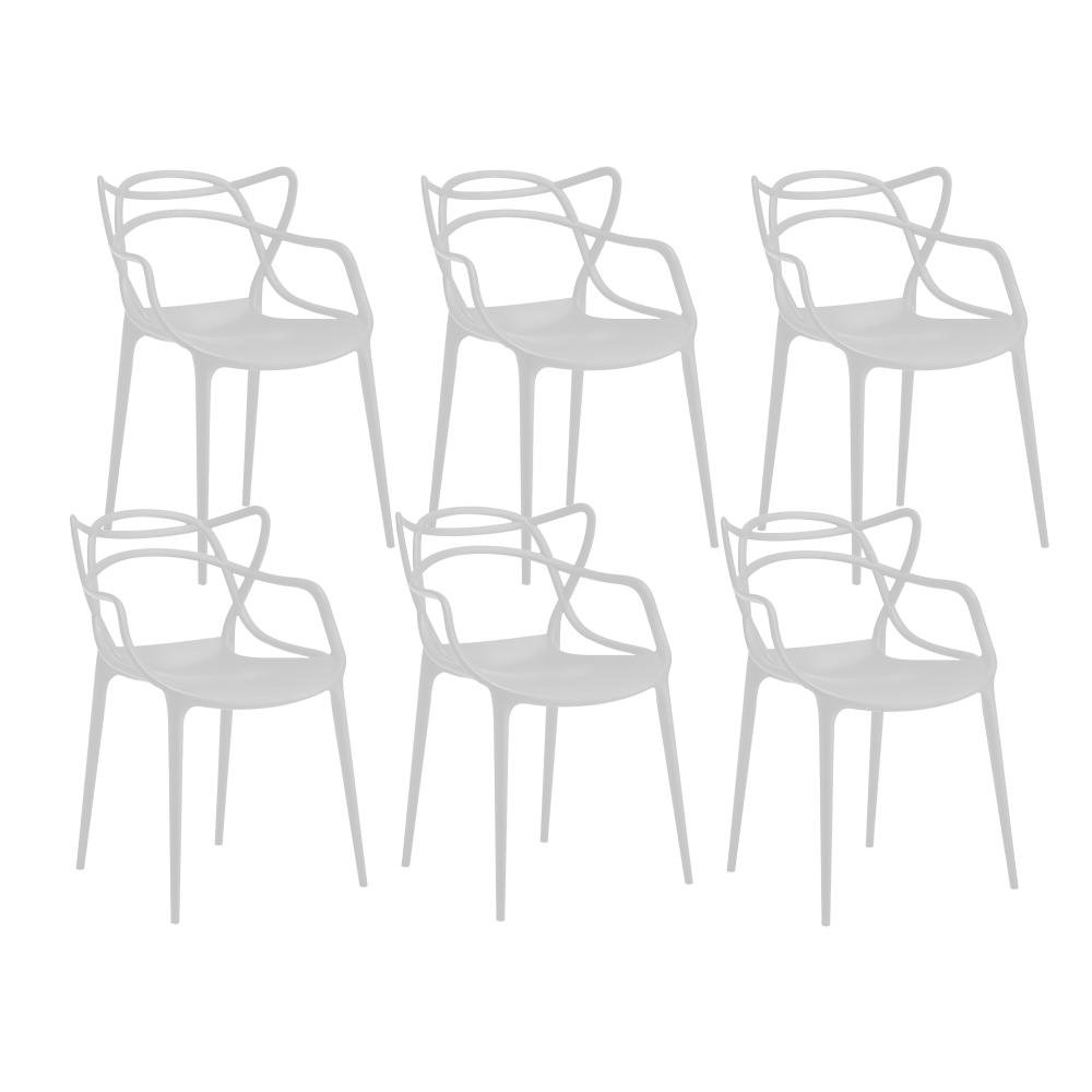 Kit 6 Cadeiras Allegras Brancas - 1