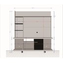 Ver imagem 4 de Estante para TV e Home Theater até 47 Polegadas 160CMX175CM 1 Porta Basculante Taurus Marrom