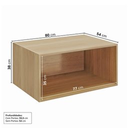 Ponte Modular 80cm com 2 Portas Jade Cabecasa Madeiramadeira - 6