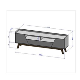 Rack para Tv até 70 Polegadas 2 Portas 1 Gaveta 2 Nichos Decor - 3