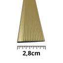 Ver imagem 2 de Perfil Moldura Alumínio Soleira P/ Piso Barra de 1 Metro - Dourado Claro