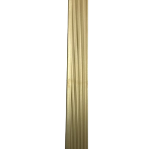 Perfil Moldura Alumínio Soleira P/ Piso Barra de 1 Metro - Dourado Claro