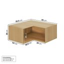 Ver imagem 4 de Ponte Canto Reto Modular 95cm 2 Portas Jade CabeCasa MadeiraOriginals