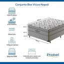 Ver mais imagens de Conjunto Box Viúva Mola Probel Napoli (128x188x56cm)