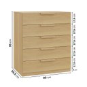 Ver imagem 4 de Cômoda 5 Gavetas 80cm Jade CabeCasa MadeiraOriginals