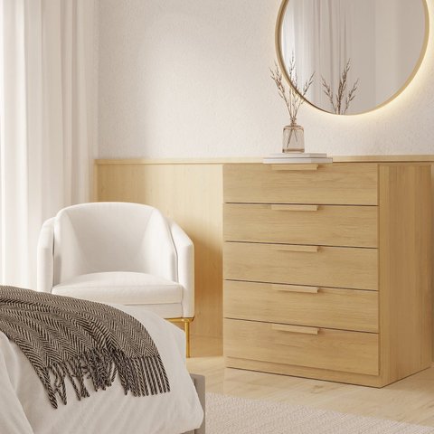 Cômoda 5 Gavetas 80cm Jade CabeCasa MadeiraOriginals