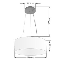 Pendente Cilíndrico Café MJ-4181 Para Mesa de Jantar e Estar - 2