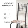 Conjunto de Mesa Tubular 100x60cm Tampo em Topázio com 4 Cadeiras Dany - 12
