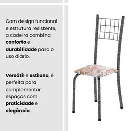 Conjunto de Mesa Tubular 100x60cm Tampo em Topázio com 4 Cadeiras Dany - 7