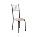 Ver imagem 5 de Conjunto de Mesa Tubular 100x60cm Tampo em Topázio com 4 Cadeiras Dany Prata/Bege