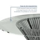 Ver imagem 5 de Mesa de Jantar Redonda 4 Lugares Tampo de Vidro Lisboa Cinza/Preto