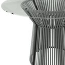Ver imagem 4 de Mesa de Jantar Redonda 4 Lugares Tampo de Vidro Lisboa Cinza/Preto