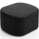 Ver imagem 1 de Puff Decorativo Orgânico para Living Quarto 70cm Doha W01 Couríssimo Preto - Lyam Decor