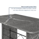 Ver imagem 4 de Mesa de Jantar 6 Lugares Tampo de Granito 140x75cm Topázio Cinza Preto/Granito Topázio