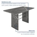 Ver imagem 7 de Mesa Retangular Tampo 140x75cm Base Granito Topázio