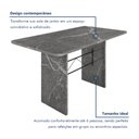 Ver mais imagens de Mesa Retangular Tampo 140x75cm Base Granito Topázio