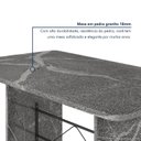 Ver imagem 4 de Mesa de Jantar 6 Lugares Tampo de Granito 140x75cm Topázio Cinza Preto/Granito Topázio