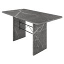 Ver imagem 2 de Mesa de Jantar 6 Lugares Tampo de Granito 140x75cm Topázio Cinza Preto/Granito Topázio