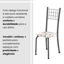 Ver imagem 7 de Conjunto de Mesa Tubular 100x60cm Tampo em Topázio com 4 Cadeiras Dany Prata/Arabesco/Mart