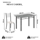 Ver imagem 3 de Conjunto de Mesa Tubular 100x60cm Tampo em Topázio com 4 Cadeiras Dany Prata/Arabesco/Mart