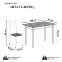 Ver imagem 3 de Conjunto de Mesa Tubular 100x60cm Tampo em Topázio com 4 Cadeiras Dany Branco/Preto