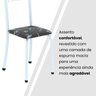 Conjunto de Mesa Tubular 100x60cm Tampo em Topázio com 4 Cadeiras Dany - 6