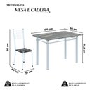 Ver imagem 3 de Conjunto de Mesa Tubular 100x60cm Tampo em Topázio com 4 Cadeiras Dany