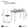 Conjunto de Mesa Tubular 100x60cm Tampo em Topázio com 4 Cadeiras Dany - 3