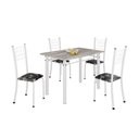 Ver imagem 2 de Conjunto de Mesa Tubular 100x60cm Tampo em Topázio com 4 Cadeiras Dany