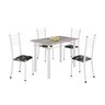 Conjunto de Mesa Tubular 100x60cm Tampo em Topázio com 4 Cadeiras Dany - 2