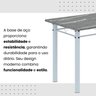 Conjunto de Mesa Tubular 100x60cm Tampo em Topázio com 4 Cadeiras Dany - 9
