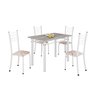 Conjunto de Mesa Tubular 100x60cm Tampo em Topázio com 4 Cadeiras Dany - 2