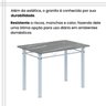 Conjunto de Mesa Tubular 100x60cm Tampo em Topázio com 4 Cadeiras Dany - 8