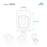 Assento Sanitário Poliester Aero Azul Cobalto para vaso Ideal Standard - 3