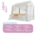 Ver imagem 3 de Cama Casinha Montessoriana Isa Mdf +led +voal + Escorregador + Colchão Casal Kids - Branco