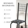 Conjunto de Mesa Tubular 100x60cm Tampo em Topázio com 4 Cadeiras Dany - 13