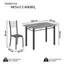 Ver imagem 4 de Conjunto de Mesa Tubular 100x60cm Tampo em Topázio com 4 Cadeiras Dany Preto