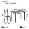 Conjunto de Mesa Tubular 100x60cm Tampo em Topázio com 4 Cadeiras Dany - 3